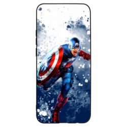 Чехол для Oppo A15s/A15 Captain America and splashes - PrintSalon