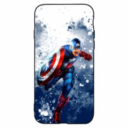 Чехол для iPhone 8 Captain America and splashes - PrintSalon