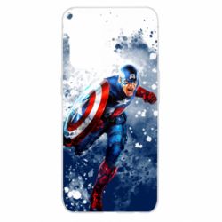 Чехол для Oppo Reno 5 4G Captain America and splashes - PrintSalon