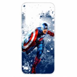 Чехол для Realme 6 Captain America and splashes - PrintSalon