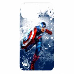 Чехол для iPhone 14 Captain America and splashes - PrintSalon