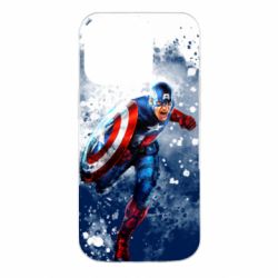 Чехол для iPhone 14 Pro Captain America and splashes - PrintSalon