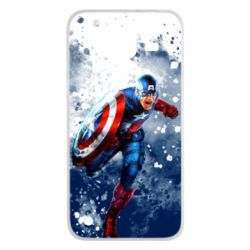 Чехол для Samsung J3 2016 Captain America and splashes - PrintSalon