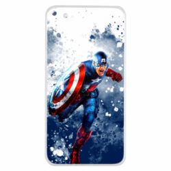 Чехол для Samsung J7 2016 Captain America and splashes - PrintSalon
