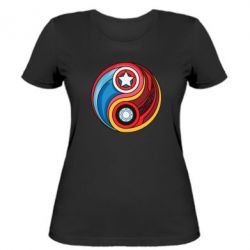 Женская футболка Captain America & Iron Man
