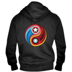 Чоловіче худі на блискавці Captain America & Iron Man - PrintSalon