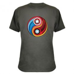 Камуфляжная футболка Captain America & Iron Man-PrintSalon Камуфляжная футболка Captain America & Iron Man