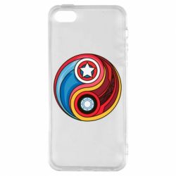 Чохол для iphone 5/5S/SE Captain America & Iron Man - PrintSalon