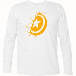 Футболка з довгим рукавом Captain America shield - PrintSalon