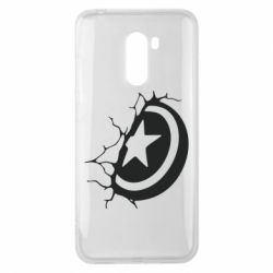 Чохол для Xiaomi Pocophone F1 Captain America shield - PrintSalon