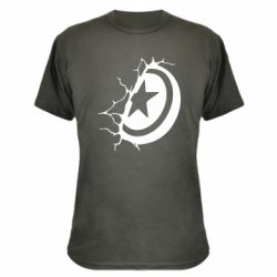 Камуфляжна футболка Captain America shield - PrintSalon