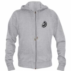 Чоловіче худі на блискавці Captain America shield - PrintSalon