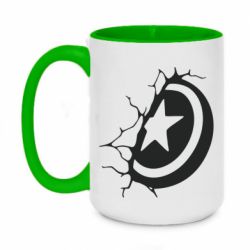 Чашка двухцветная 420ml Captain America shield