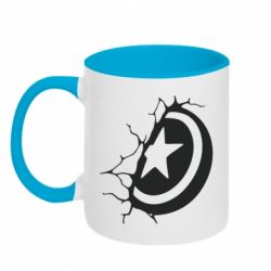 Чашка двокольорова Captain America shield - PrintSalon