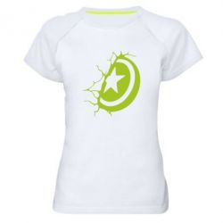 Жіноча футболка для спорту Captain America shield - PrintSalon