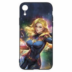 Чехол для iPhone XR Captain marvel art background space