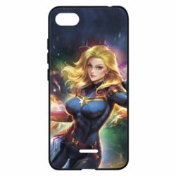 Чехол для Xiaomi Redmi 6A Captain marvel art background space - PrintSalon