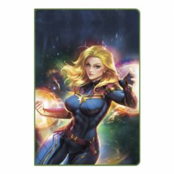 Блокнот з принтом Captain marvel art background space