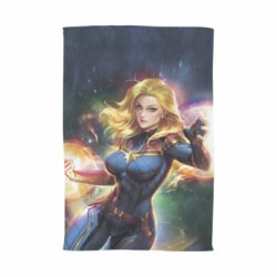 Полотенце с принтом Captain marvel art background space - PrintSalon