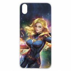 Чехол для Xiaomi Redmi 7A Captain marvel art background space - PrintSalon