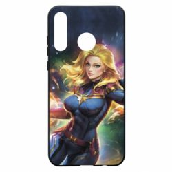 Чехол для Huawei P30 Lite Captain marvel art background space - PrintSalon