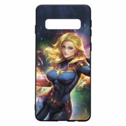 Чехол для Samsung S10 Captain marvel art background space - PrintSalon