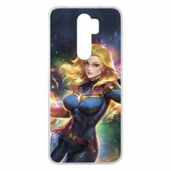 Чохол для Xiaomi Redmi Note 8 Pro Captain marvel art background space