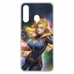 Чехол для Samsung M40 Captain marvel art background space - PrintSalon