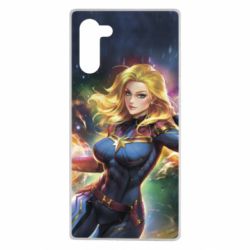 Чехол для Samsung Note 10 Captain marvel art background space - PrintSalon