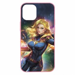 Чехол для iPhone 12 mini Captain marvel art background space - PrintSalon