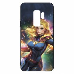 Чехол для Samsung S9+ Captain marvel art background space - PrintSalon