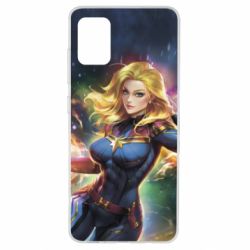 Чехол для Samsung A51 Captain marvel art background space - PrintSalon