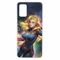 Чехол для Samsung S20+ Captain marvel art background space - PrintSalon