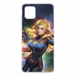 Чехол для Samsung Note 10 Lite Captain marvel art background space - PrintSalon