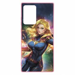Чехол для Samsung Note 20 Ultra Captain marvel art background space - PrintSalon