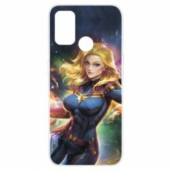 Чехол для Oppo A53/A32/A33 Captain marvel art background space