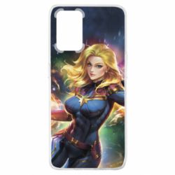 Чехол для Oppo A74 4G Captain marvel art background space - PrintSalon