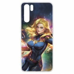 Чехол для Oppo A91/Reno3 Captain marvel art background space - PrintSalon