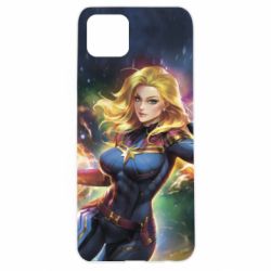 Чехол для Oppo A92s Captain marvel art background space - PrintSalon
