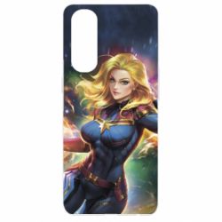 Чехол для Oppo Reno 4 Pro Captain marvel art background space - PrintSalon
