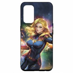 Чехол для Oppo Reno 5 4G Captain marvel art background space - PrintSalon