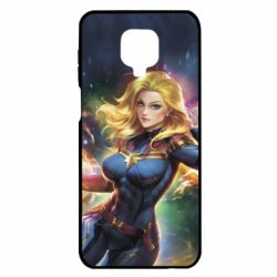 Чехол для Xiaomi Redmi Note 9S/9Pro/9Pro Max Captain marvel art background space - PrintSalon