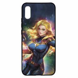 Чехол для Xiaomi Redmi 9a Captain marvel art background space