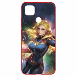 Чехол для Xiaomi Redmi 9c Captain marvel art background space