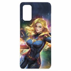 Чехол для Realme 7 Pro Captain marvel art background space - PrintSalon