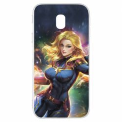 Чехол для Samsung J3 2017 Captain marvel art background space - PrintSalon