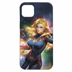 Чехол для iPhone 14 Plus Captain marvel art background space - PrintSalon