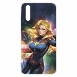 Чехол для Huawei P20 Captain marvel art background space - PrintSalon