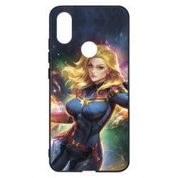 Чехол для Xiaomi Mi A2 Captain marvel art background space - PrintSalon