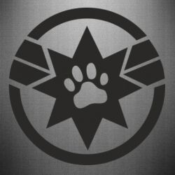 Наклейка Captain Marvel's Cat - PrintSalon